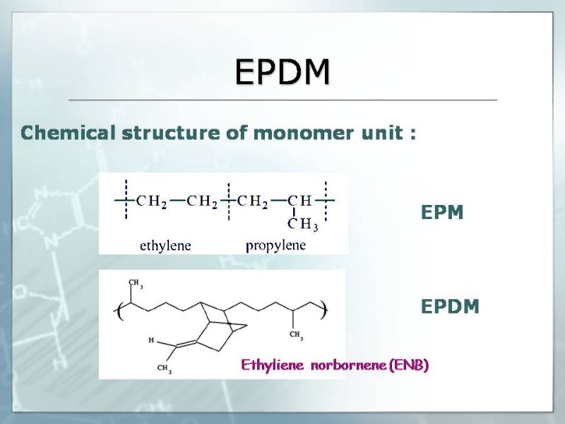 chemical structure of monomer EPDM - 01